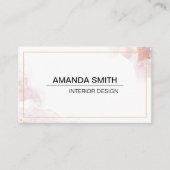 Roze Gouden Glitter Modern Visitekaartje (Voorkant)