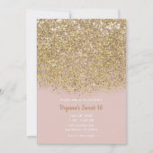 Roze & Gouden Glitter Moderne Trendy Glam Chic Fee Kaart (Voorkant)