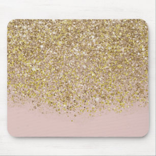 Roze & Gouden Glitter Moderne Trendy Glam Chic Tre Muismat