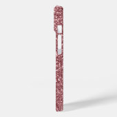 Roze Gouden Glitter Monogram Eerste Letter Naam Case-Mate iPhone Case (Achterkant / Links)