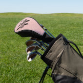 Roze Gouden Glitter Monogram | Meisjesachtige Mode Golfheadcover (Insitu)
