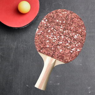 Roze Gouden Glitter Mooie Glans Tafeltennisbatje
