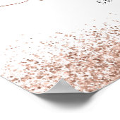 Roze Gouden Glitter Naam Datum Welkom Script 21ste Poster (Hoek)