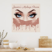 ✨ Roze Gouden Glitter Ogen Make-up Decoratie Voor  (Keuken)
