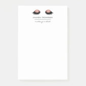 Roze Gouden Glitter Ogen Post-it® Notes (Voorkant)