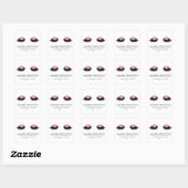Roze Gouden Glitter Ogen Vierkante Sticker (Vel)