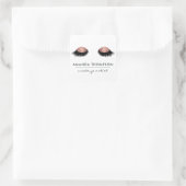 Roze Gouden Glitter Ogen Vierkante Sticker (Tas)