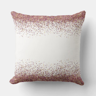 Roze Gouden Glitter Ombre Elegante Vallende Confet Kussen