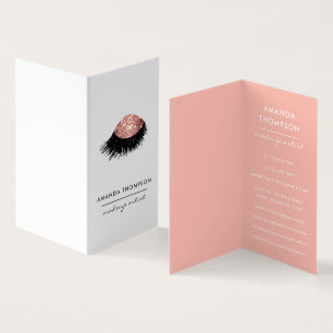 Roze Gouden Glitter Oog Visitekaartje