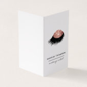 Roze Gouden Glitter Oog Visitekaartje (Buitenkant)
