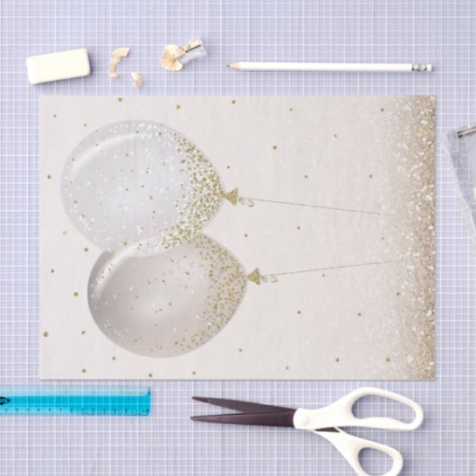 Roze Gouden Glitter Party Ballonnen Sparkly Tissuepapier (Craft)