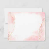  roze gouden glitter persoonlijke briefpapier bedankkaart (Achterkant)