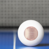 Roze Gouden Glitter Pingpongbal met Aangepaste Tek (Net)