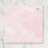 Roze Gouden Glitter Pompoen Bloemen Meisje 1e Verj Bedankjes Labels (Achterkant)