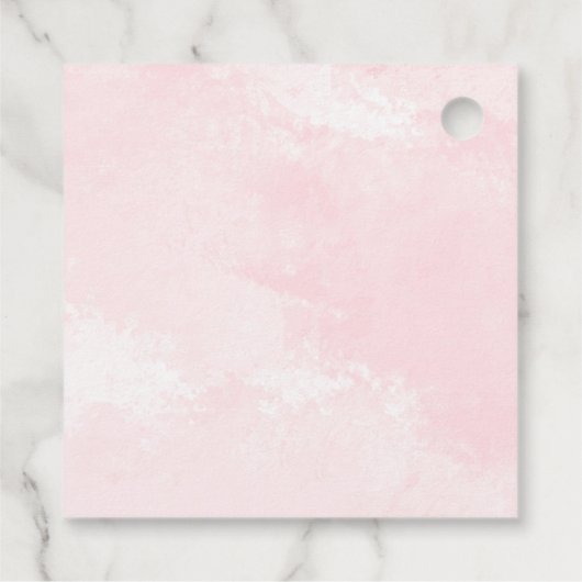 Roze Gouden Glitter Pompoen Bloemen Meisje 1e Verj Bedankjes Labels (Achterkant)