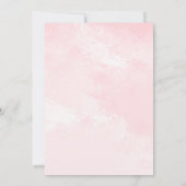 Roze Gouden Glitter Pompoen Bloemen Meisje 1e Verj Kaart (Achterkant)