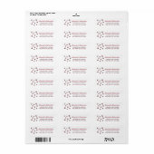 Roze Gouden Glitter Pootafdrukken Etiket (Full Sheet)