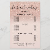 Roze gouden glitter prijzen logo roze We zijn open Flyer (Achterkant)