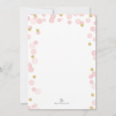 Roze Gouden Glitter Prinses 1e Verjaardag Kaart (Achterkant)