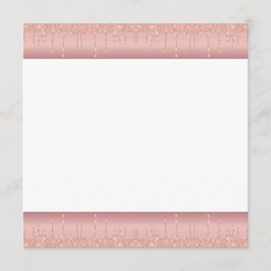 Roze Gouden Glitter Programma Gepersonaliseerde Aa Programmakaart (Voorkant)