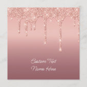 Roze Gouden Glitter Programma Gepersonaliseerde Aa Programmakaart (Achterkant)