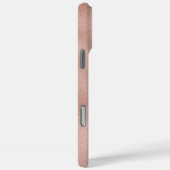 Roze Gouden Glitter Rand Monogram Naam Case-Mate iPhone Case (Achterkant / Rechts)