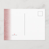 Roze Gouden Glitter Save The Date Huwelijksansicht Aankondigingskaart (Achterkant)