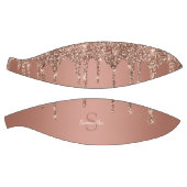 Roze Gouden Glitter Schitter Drip Monogram Naam Basketbal (Panelen)