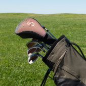 Roze Gouden Glitter Schitter Drip Monogram Naam Golfheadcover (Insitu)