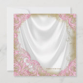 Roze Gouden Glitter Schoen Pearl Bridal Baby showe Kaart (Achterkant)