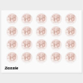 Roze Gouden Glitter Script Sweet 16 Verjaardag Ronde Sticker (Vel)