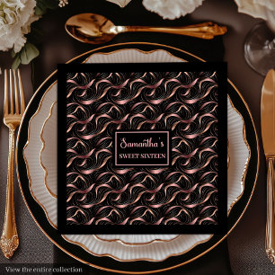 Roze Gouden Glitter Servetten Moderne Trouwstijl