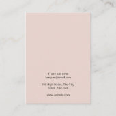 Roze Gouden Glitter Sieraden Displaykaart Visitekaartje (Achterkant)