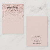 Roze Gouden Glitter Sieraden Displaykaart Visitekaartje (Voorkant / Achterkant)