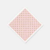 Roze & Gouden Glitter Sparkle Polka Dots Chique Pa Servet (Hoek)