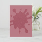 Roze Gouden Glitter Splash Uitnodiging Op Maat (Staand voorkant)