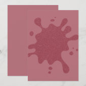 Roze Gouden Glitter Splash Uitnodiging Op Maat (Voorkant / Achterkant)