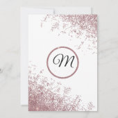 Roze Gouden Glitter Sprankels Witte Bruidsmeisje Kaart (Achterkant)