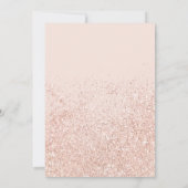 Roze gouden glitter sprankelt blos dertien kaart (Achterkant)