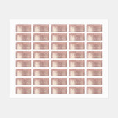 Roze Gouden Glitter Stickers Gepersonaliseerde Tek (Vel)