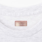Roze Gouden Glitter Stickers Gepersonaliseerde Tek (Aangebracht)