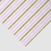 Roze & Gouden Glitter Strepen Streep Tissuepapier (Detail)