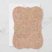 Roze & Gouden Glitter Sweet 16 Verjaardag Uitnodig Kaart (Achterkant)