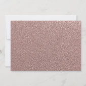 Roze Gouden Glitter Trouwring Bruiloft Kaart (Achterkant)