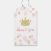 Roze Gouden Glitter Verjaardag Bedankt Cadeaulabel (Voorkant)