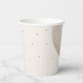 Roze & Gouden Glitter Verjaardagsfeestballonnen Papieren Bekers (Rechts)