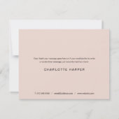 Roze Gouden Glitter Zakelijk Bedankkaart (Achterkant)