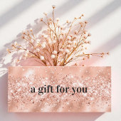 Roze Gouden Glitter Zakelijke Cadeaubon