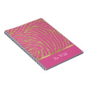 Roze Gouden Glitter Zebra Notitieboek (Rechterzijde)