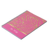 Roze Gouden Glitter Zebra Notitieboek (Linkerzijde)